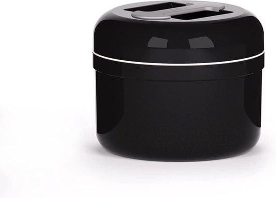 Famanu Geïsoleerde metalen koelbox, 25 liter, zwart-grijs