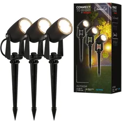 Briloner, Gartenbeleuchtung, Outdoor Bodenspikes Extensionset 3er Set (135 lm, IP65)