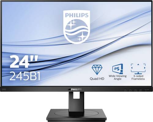 Philips Monitore 245B1 LCD-Monitor EEK E (A - G) 61 cm (24 Zoll) 2560 x 1440 Pixel 16:9 4 ms Kopfhörer-Buchse IPS LED