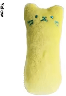 Inspire Picks Catnip Teeth Grinding Plush Toy Interactive Chewing & Vocal Cat Toy For Cats yellow