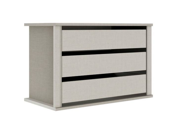 Schubkasteneinsatz Fifty B: 79 cm, Grau, mit 3 Laden