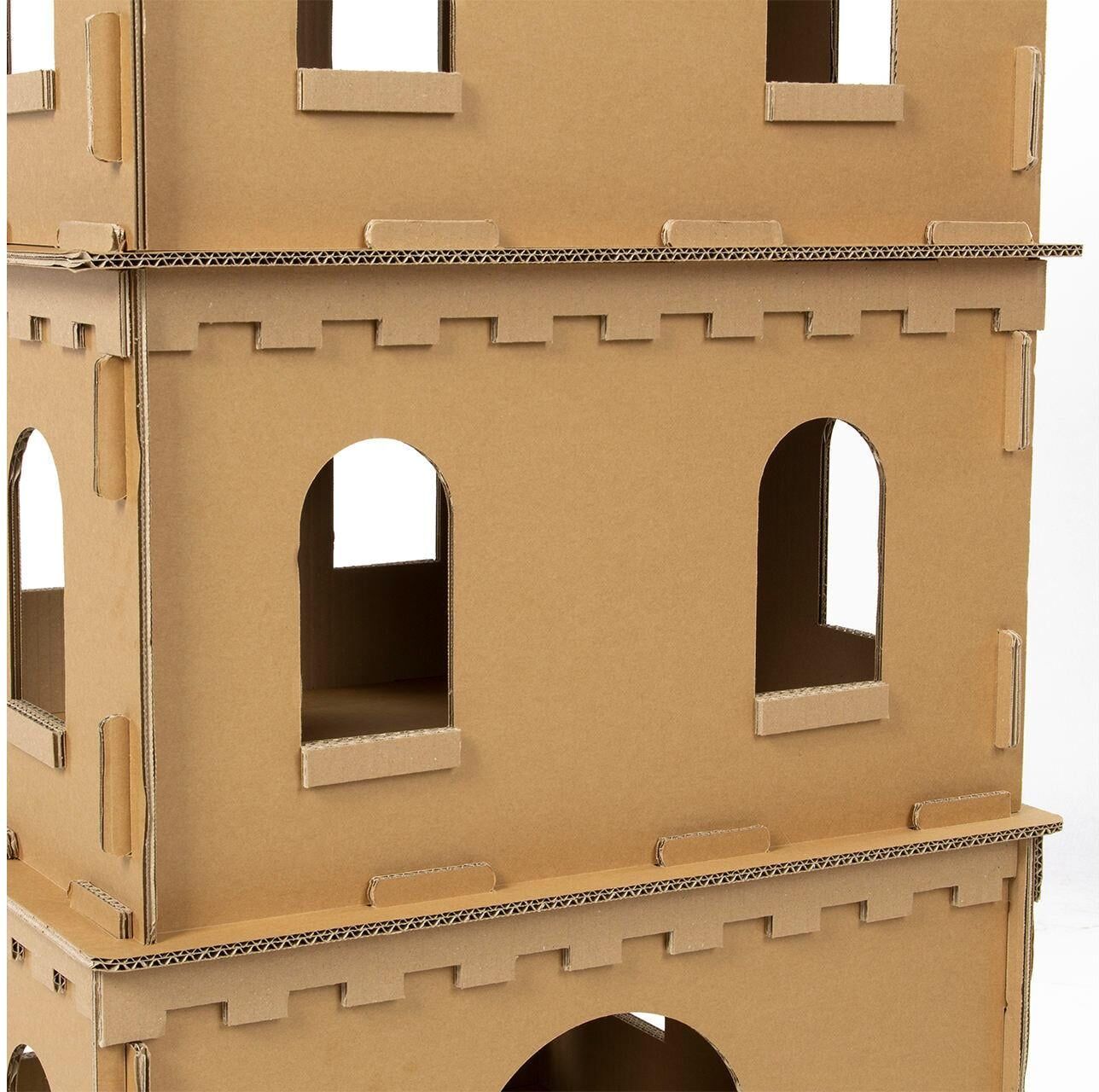Kratztonne "Katzenburg XL Sir Scratch-A-Lot", beige (natur), B:62cm H:105cm L:62cm, Kratzbretter, Kratztonne natur B/H/L: 62cm x 105cm x 62cm