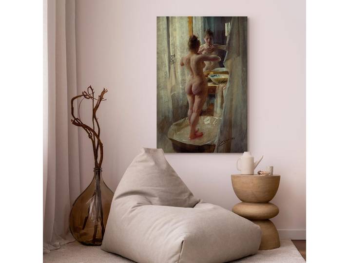 Toile Dans la baignoire Feutre Vert/Vert 60 x 90cm