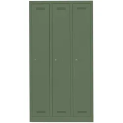 Garderobenschrank MonoblocTM | 3 Abteile - 623 olivgrün