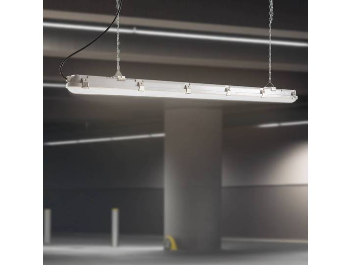 BRUMBERG Humid One Feuchtraumleuchte, 51 W, 149 cm, alu / grau / zink, Kunststoff, Wannen-Anbauleuchten