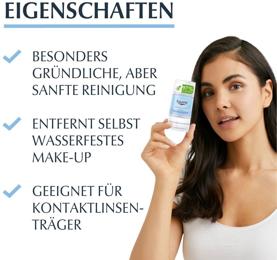 Eucerin DermatoCLEAN Augen Make-up Entferner 125 ml Flüssigkeit