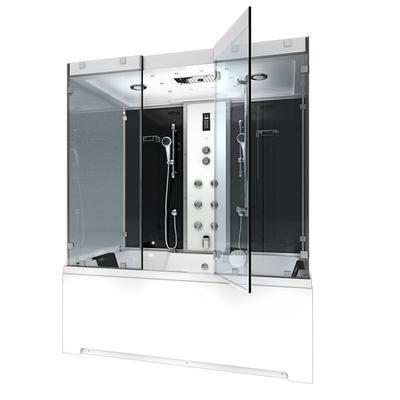 AcquaVapore Kombination Badewanne Dusche K80-SW-EH-C-EA Duschtempel 180x100 cm OHNE Zusatzoption