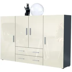 HIGHBOARD Nora Türen in Creme Hochglanz