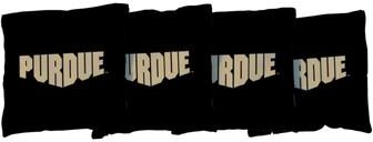 Skip's Garage Purdue Boilermakers Black Cornhole Bags