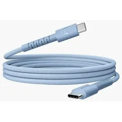 Stecker Rundkabel USB C auf USB C bis 100 W 2 m  FlexWave (Cyan)