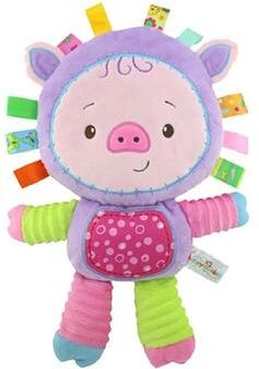 Uplift Picks Baby Elephant Lovey Plush Sensory Toy With Rattle And Bell pig