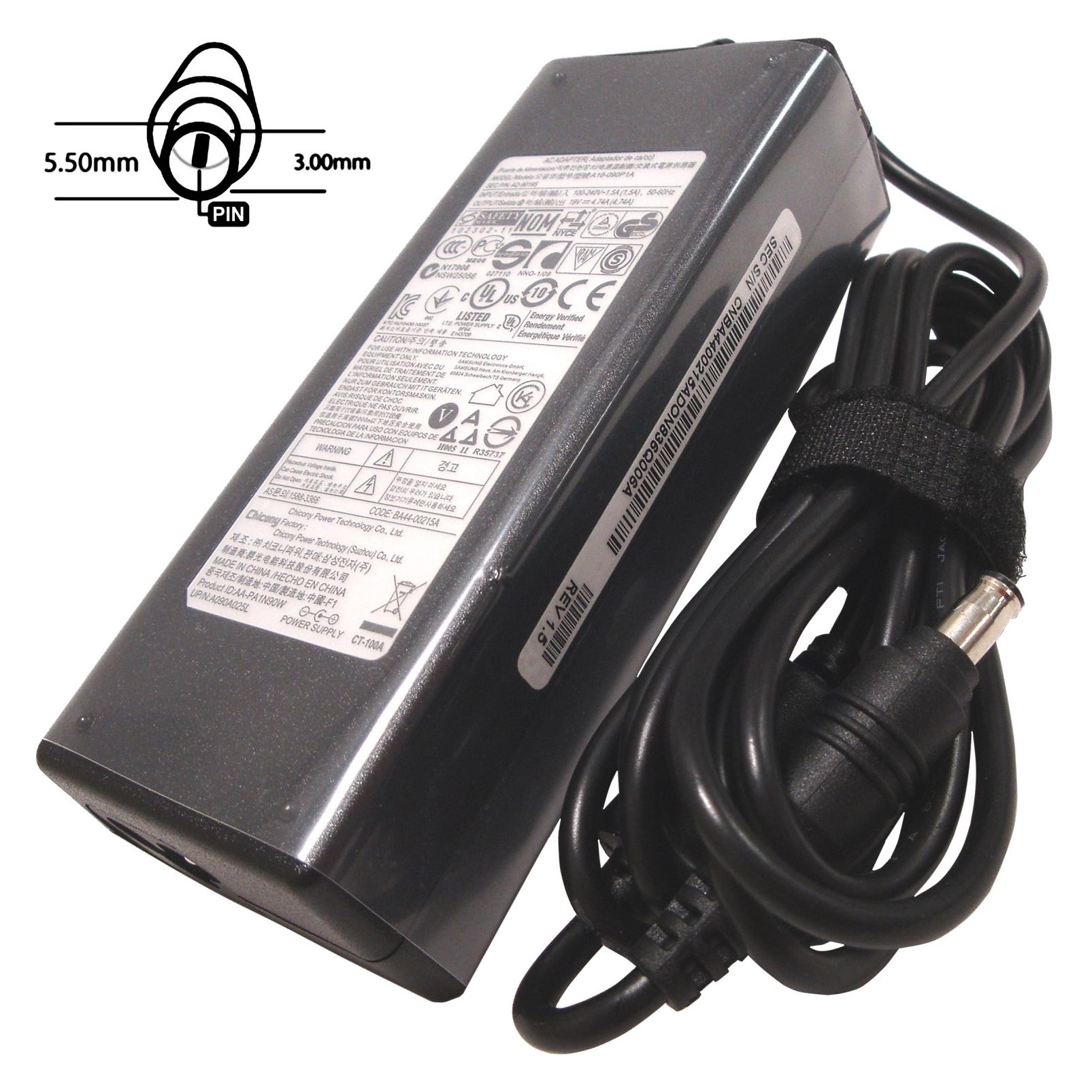 SIL Power adapter 90W, 19V 5.5x3.0, original Samsung (90 W) (77011098)