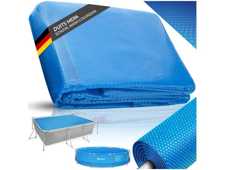 Zwembadafdekking solarfolie rechthoekig - blauw