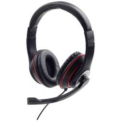 Gembird CaratteristicheCuffia stereo con braccio microfono mobilePratica unitÃƒÂ  di con Over Ear Headset kabelgebunden Stereo Schwarz, Rot Lautstärkeregelung, MHS-03-BKRD