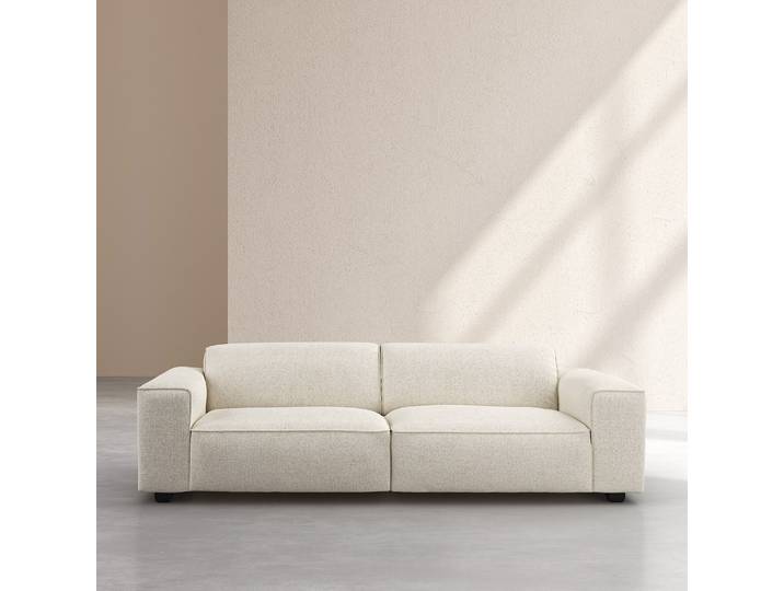 HABITAT - Canapé 4 places en tissu chenille Nino - Crème - Posada II