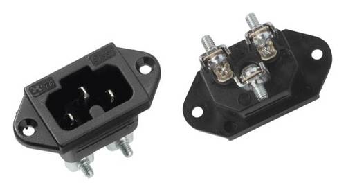 Bachmann 918.170 Kaltgeräte-Steckverbinder Stecker Gesamtpolzahl: 2 10A Schwarz 1St.