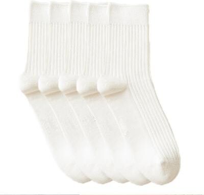 LightInthebox Men's 5 Pairs Socks Stockings Crew Socks Multi Color 5 Pairs Black Color Cotton Solid Colored Athleisure Daily Warm Fall Winter