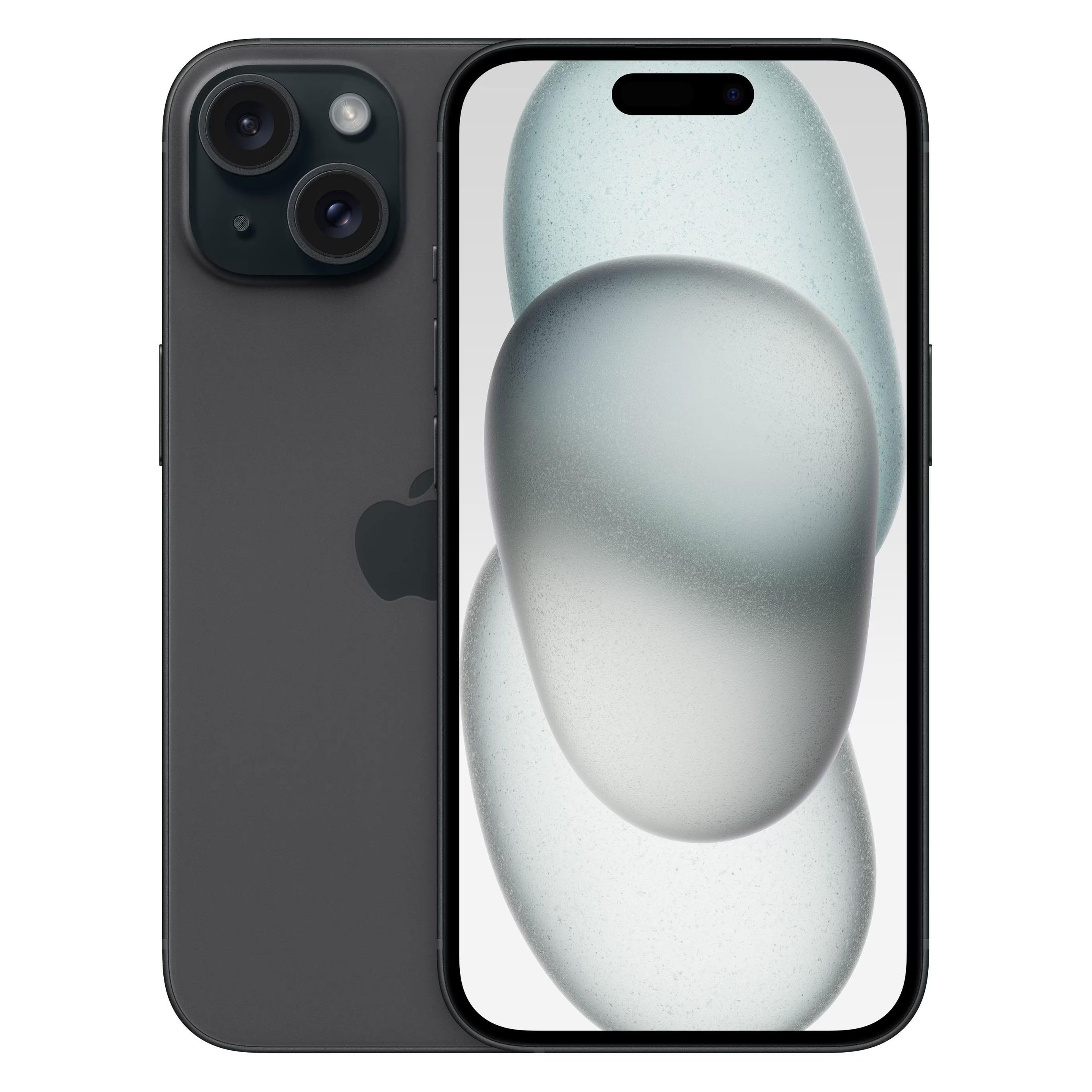 Apple iPhone 15 (128 GB, Black, 6.10", SIM + eSIM, 5G) (MTP03ZD/A)