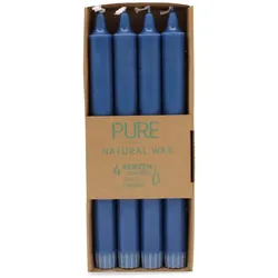 Pure Natural Wax Dinner Candle 25x2.3 - Blue