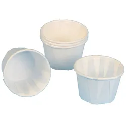 5000 Bio Dressingbecher Saucen Dip Cups 30ml Papier weiß