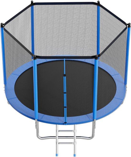 Runde Trampolinscheibe von 3 Metern für draußen mit Sicherheitsnetz, ASTM-, langlebiges Design für Gartenanwendung, für maximal 150 kg geeignet, rostfester Freizeittrampolin für Kinder und Erwachsene