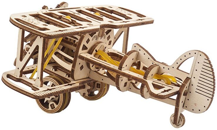 Mini-Biplan UGEARS - Puzzle 3D Mécanique en bois