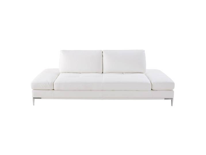 Dreiviertelsitzer-Sofa in weißem beschichtetem Stoff