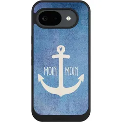 Nivocase Handyhülle für Google Pixel 10a Hülle NIVOpure Case Schwarz Anker Blau maritim (Google Pixel 10a), Smartphone Hülle, Blau, Schwarz