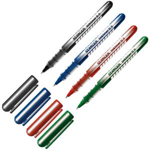 Stanger Tintenroller Inkliner 0.5, blau, grün, rot, schwarz, 0.5mm, 4 Stück