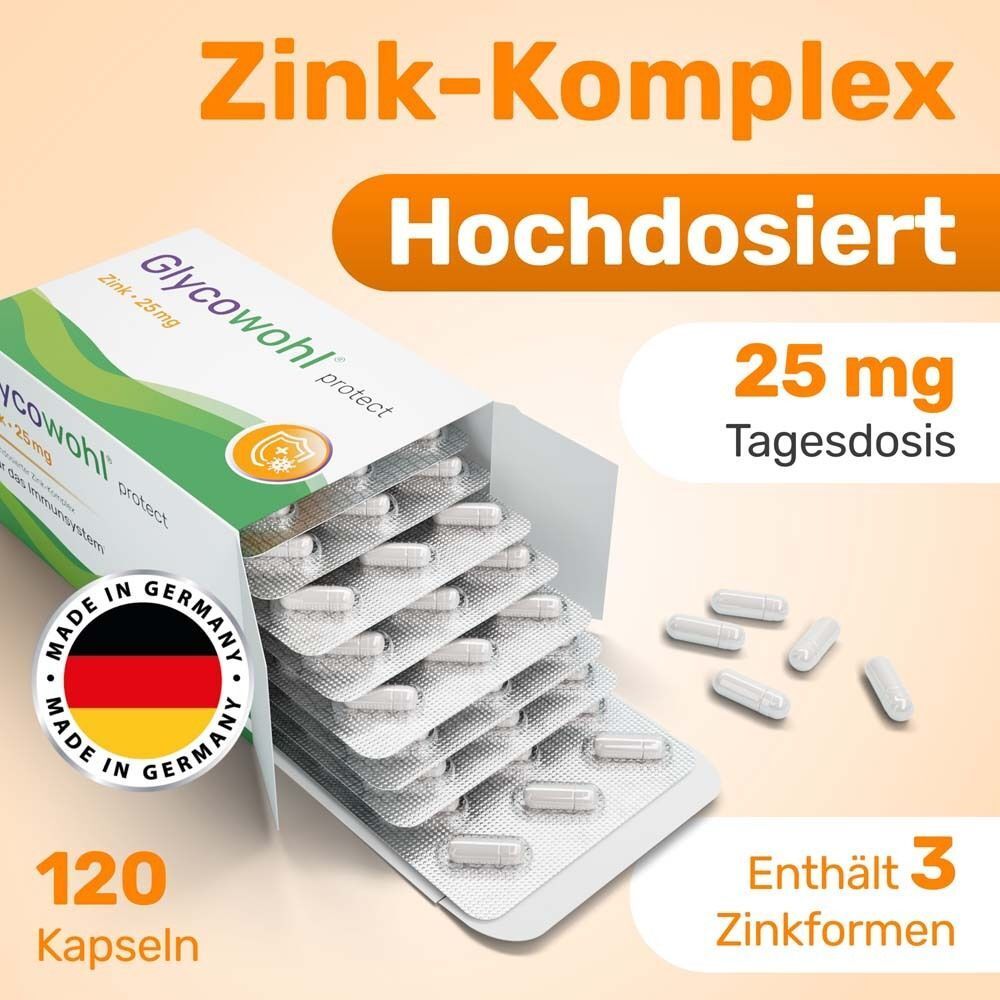 Glycowohl Zink-Komplex 25 mg hochdosierte Kapseln 2x 2x120 St
