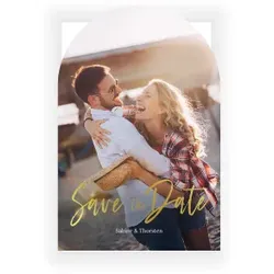 Save The Date Karte: Torbogen mit Foto