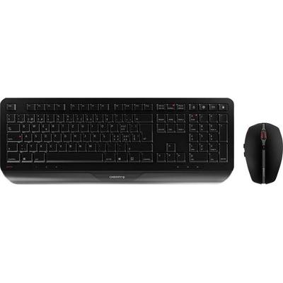 CHERRY Gentix Funk, Kabellos Tastatur, Maus-Set Deutsch, QWERTZ Schwarz