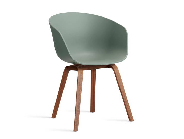 HAY About a Chair 22 2.0 Stuhl Fall green-lackiertes Walnussgestell