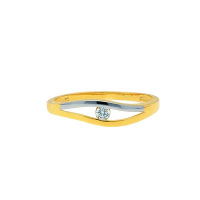 Fingerring ADELIA´S "Damenring 333 Gold ( 8K ) mit Zirkonia" Gr. 68, silber, Fingerringe, Damen, 68, Gold, Fingerring, Goldring