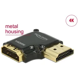 DELOCK Adapter High Speed HDMI-A Bu > St 4K 90° gew. schwarz