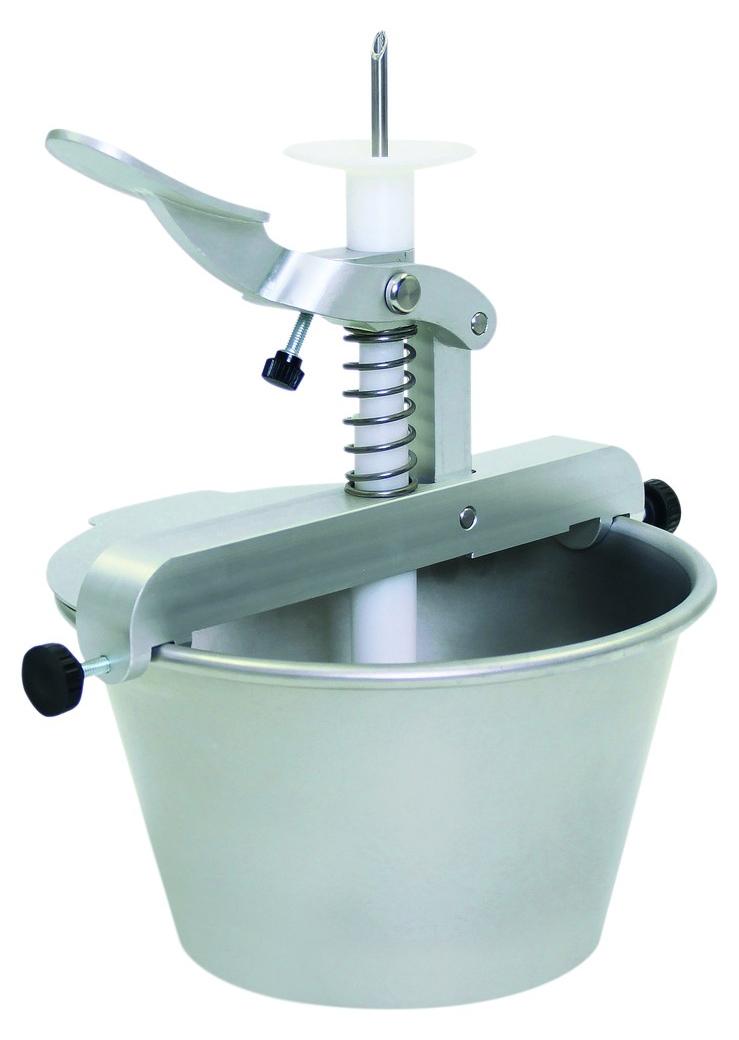 Edelstahl Gebäckfüller 3,0 Liter, Dosiermenge 0-15 g, 1 Füllkolben, 260x380x350 mm