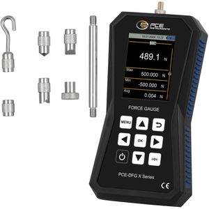 PCE Kraftmessgerät DFG 500 X, digital, 500 N, Zugkraft, Druckkraft, Speicher, USB-C