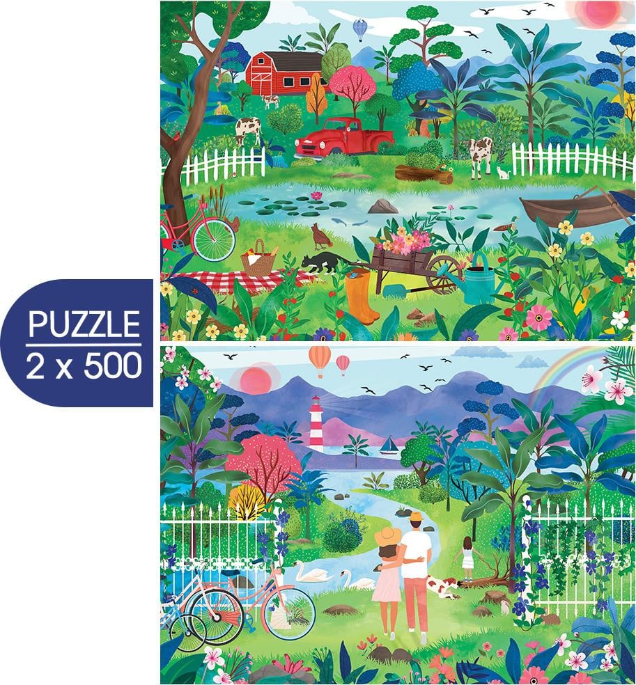 Pieces & Peace Puzzel Ode aan de lente 2-in-1, 500 stukjes, kleurrijk