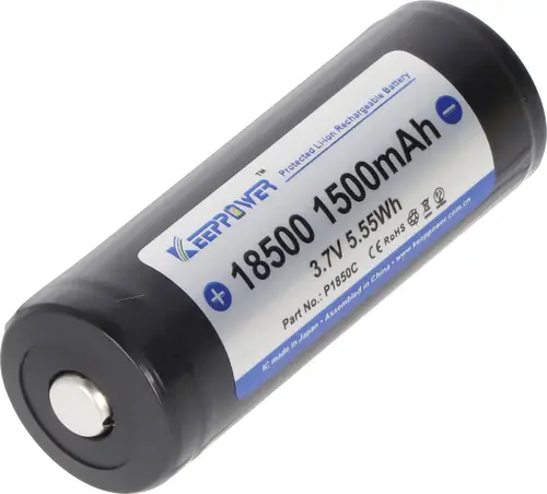 Keeppower Spezial-Akku 18500 Li-Ion 3.7V 1500 mAh 1St.