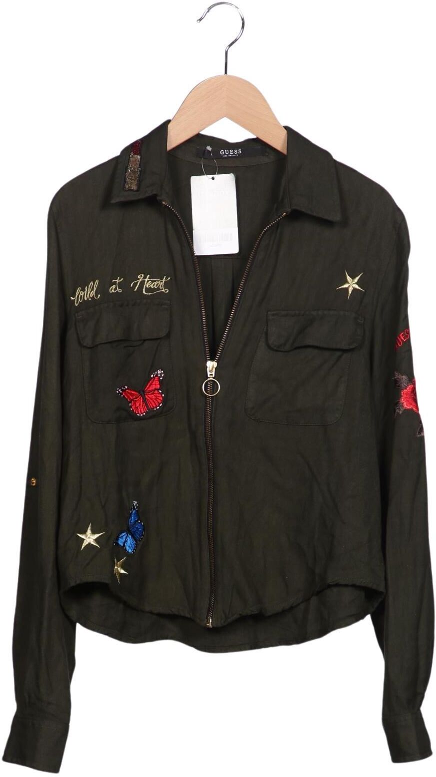 Guess Damen Jacke, Grün, Gr. EU 32, Viskose - Second Hand