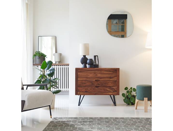 Kommode aus massivem Palisanderholz Bonnie - Braun - Sheesham