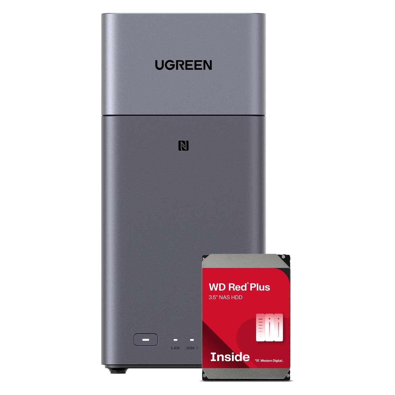 Ugreen DH2300 2Bay 8TB NAS met 2x 4TB WD RED (70208723)