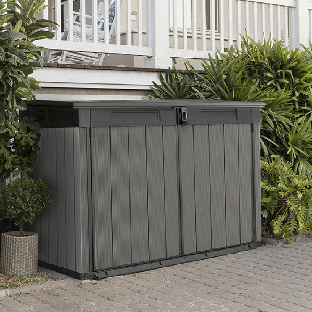 Keter Premier Jumbo 2020L Storage Shed - Grey Grey 190.5cm W X 109.3cm D X 132.5cm H