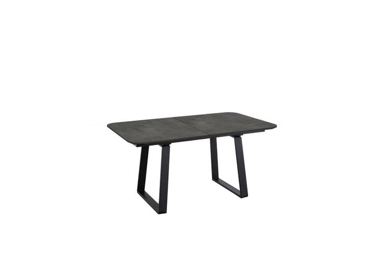 Celina Home Esstisch Rom, Schwarz, Holz, Metall, oval, Kufe, 95x76x160-210 cm, ausziehbar, in verschiedenen Größen erhältlich, Esszimmer, Tische, Esstische, Esstische oval