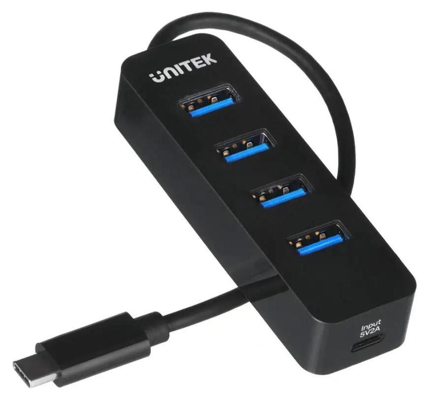 Unitek USB-C Hub met 4x USB-A 3.1 poorten, 10 Watt, h1117B