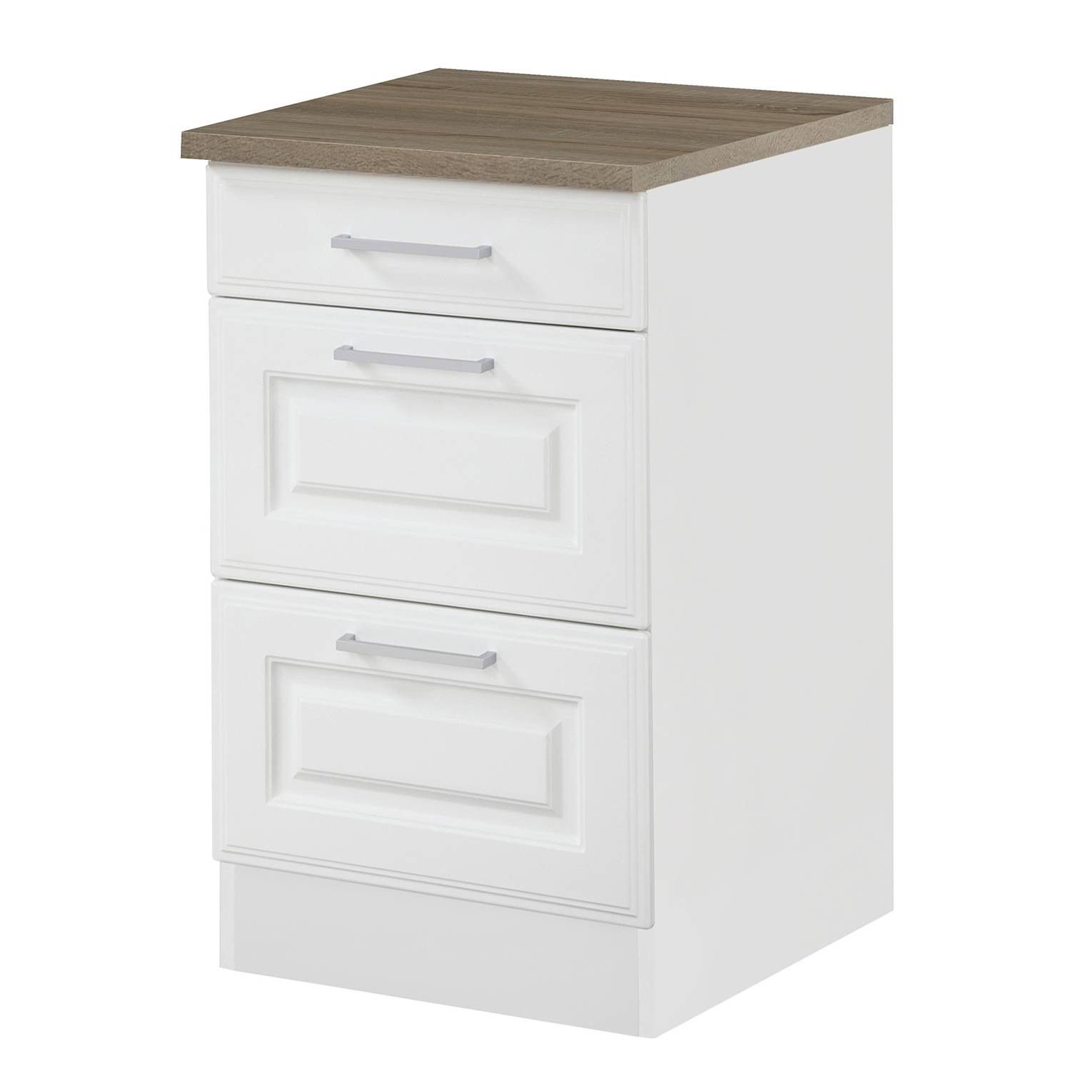 home24 Lage kast Rom II wit, B: 50 cm, H: 85 cm, D: 60 cm