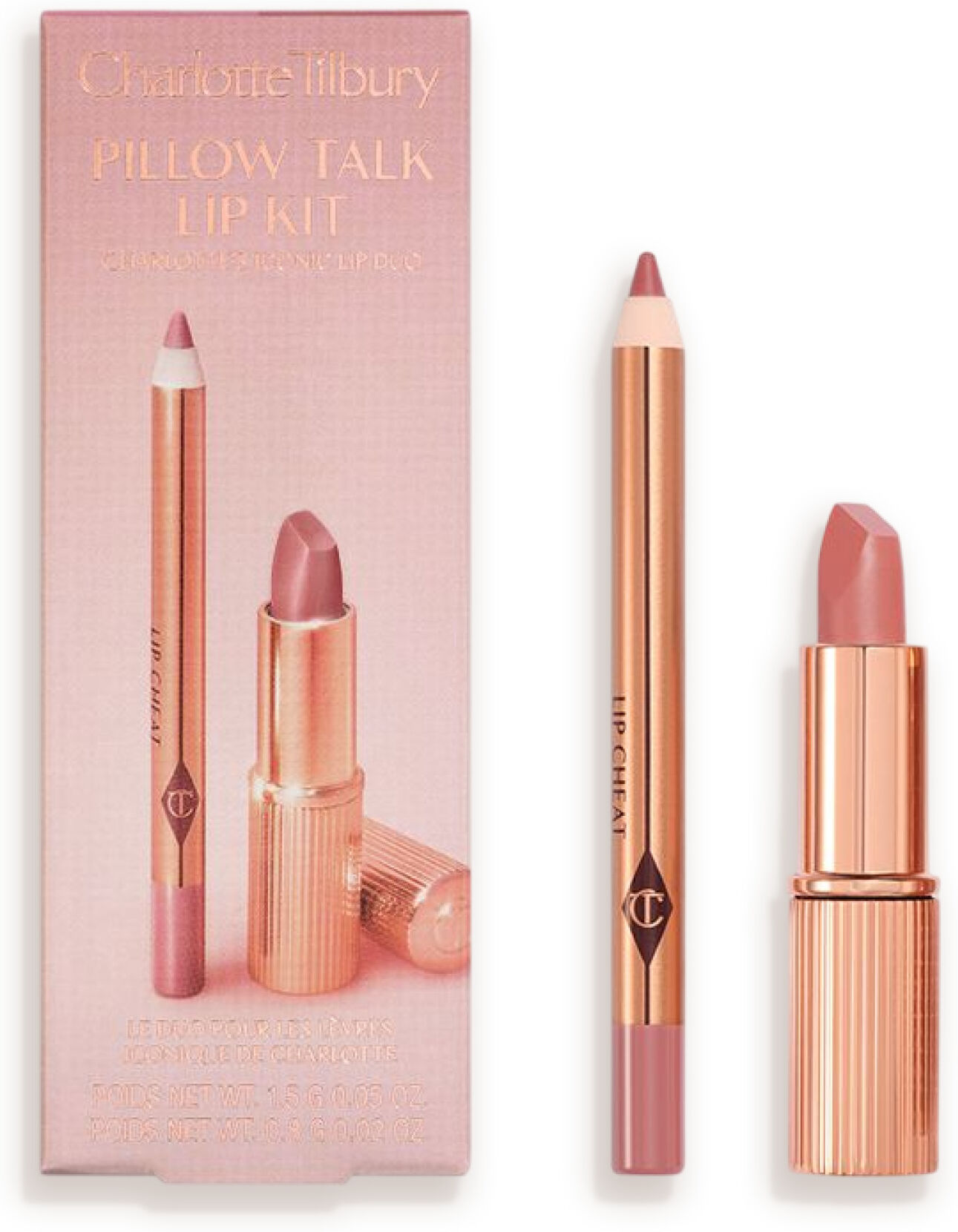 Mini Pillow Talk Lip Kit - Pillow Talk Original Charlotte Tilbury 2505 Mini Pillow Talk Lip Kit Size: