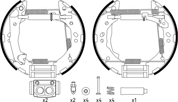 Textar Bremsbackensatz Shoe Kit Pro 84056800 Für Hyundai