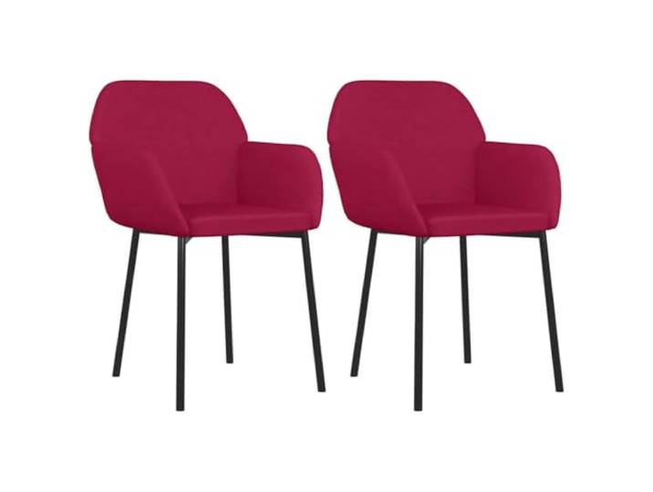 Tmriohed Esszimmerstühle 2er Set Weinrot Samt Polsterstuhl Metall Bequeme Polsterstühle mit Samtbezug und Ergonomie-Armlehnen für Ihre Küche, das Esszimmer oder stilvolle Wohnzimmer.