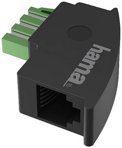 Hama Telefon (analog) Adapter [1x TAE-U-Stecker - 1x RJ12-Buchse] Schwarz